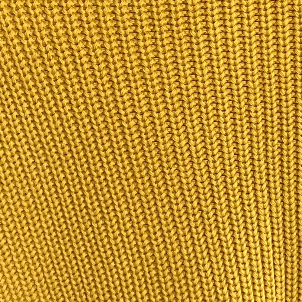 French Connection Yellow Millie Crop Waffle Knit Sweater - Size Small - Picture 3 of 4